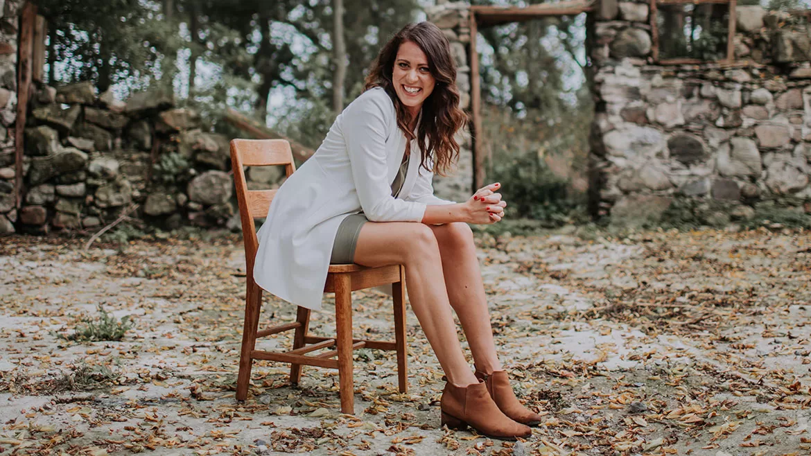 Soul of Travel Season 4 - "women influencing change" - Episode 95 "Iris Serbanescu, wmnsWORK" promotional graphic with photos of Iris and podcast host, Christine.